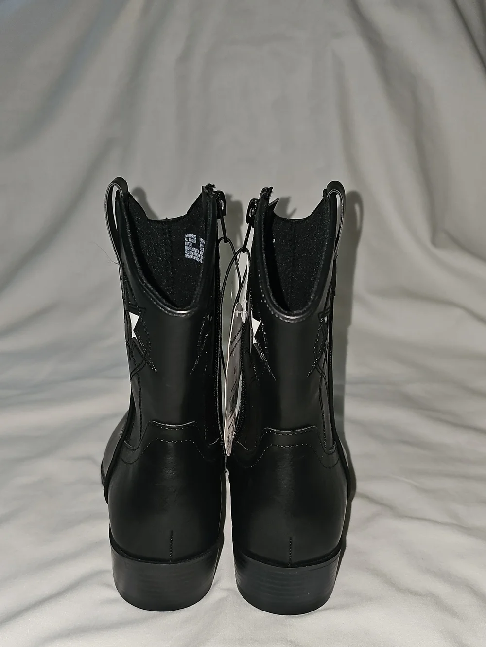 Wonder Nation Big Girls Size 6 Star Western Cowgirl Boots Black New